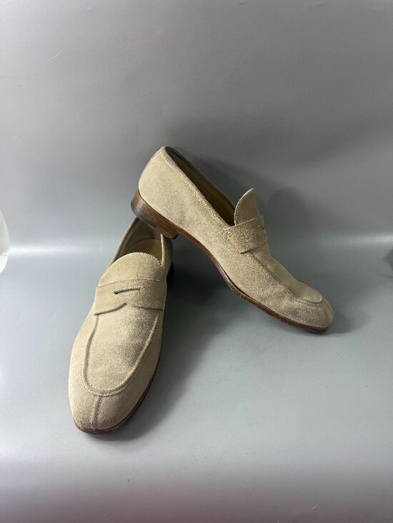 Authentic Ermenegildo Zegna L\'Asola suede penny loafers, Size 11 D main image 15